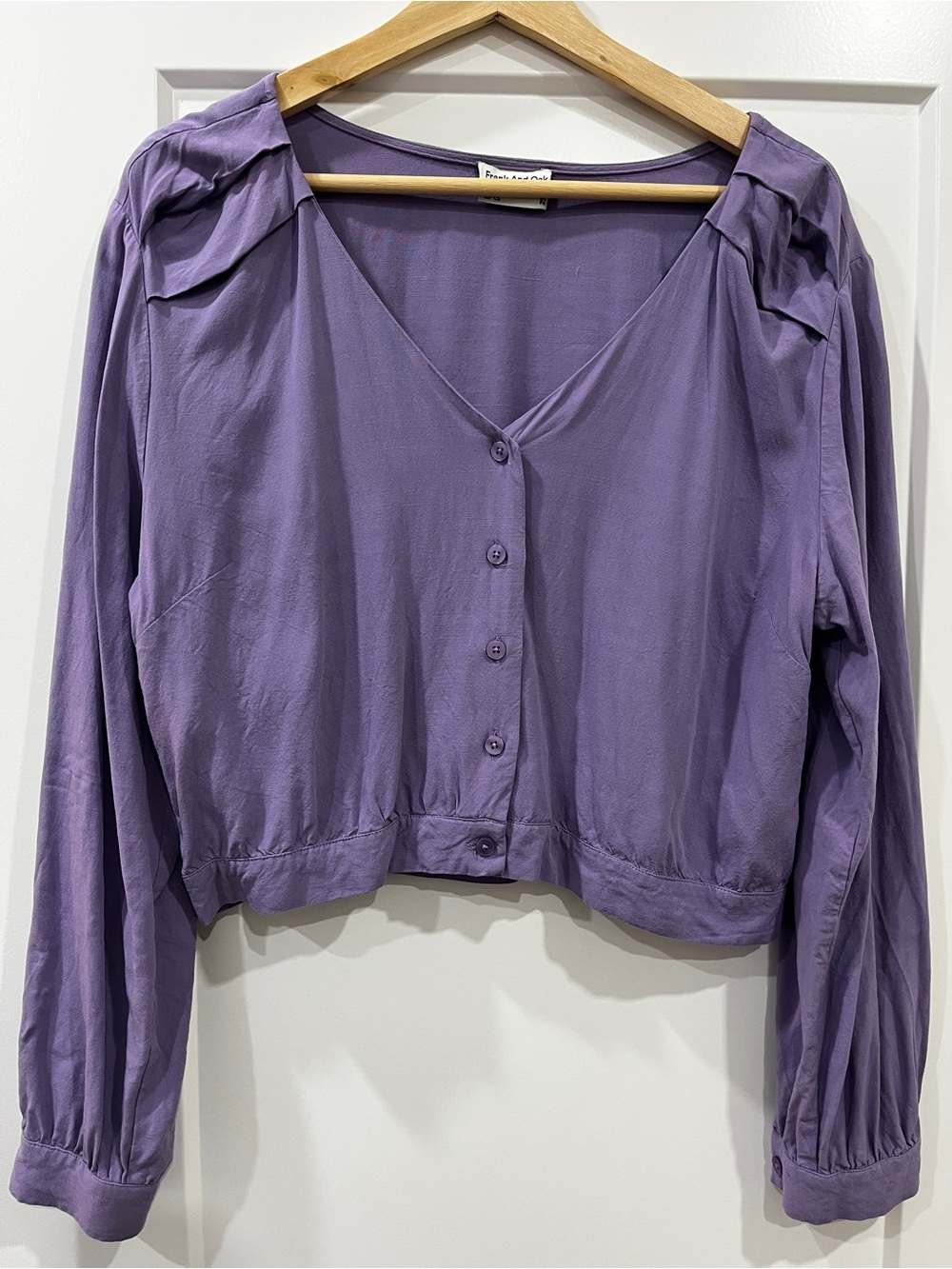 Frank & Oak Cropped Button-Down Top